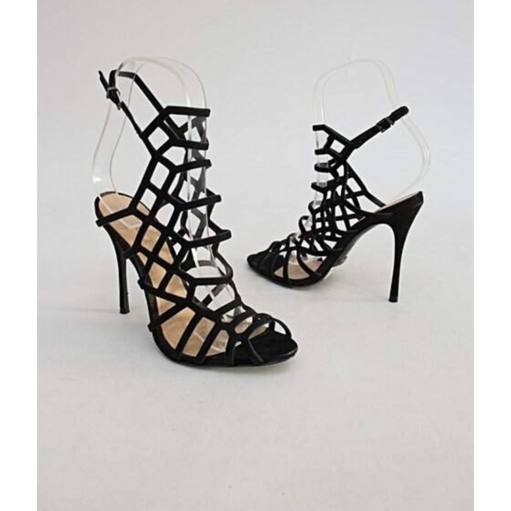 Schutz Sandalia Salto Alto - black suede